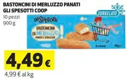 Coop Bastoncini di merluzzo panati gli spesotti coop 10 pezzi offerta