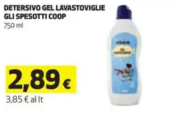 Coop Detersivo gel lavastoviglie gli spesotti coop offerta