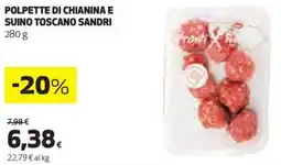 Coop Polpette di chianina e suino toscano sandri offerta