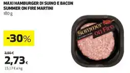 Coop Maxi hamburger di suino e bacon summer on fire MARTINI offerta