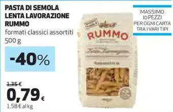 Coop Pasta di semola lenta lavorazione RUMMO offerta