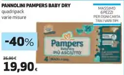 Coop Pannolini pampers baby dry offerta