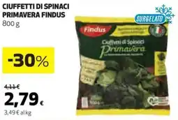Coop Ciuffetti di spinaci primavera FINDUS offerta