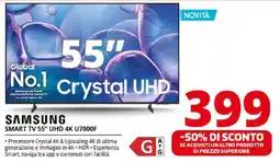 Comet SAMSUNG SMART TV 55" UHD 4K U7000F offerta