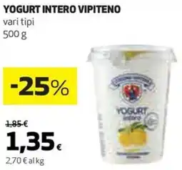 Coop Yogurt intero vipiteno vari tipi offerta