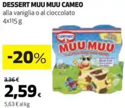 Coop Dessert muu muu CAMEO alla vaniglia o al cioccolato offerta