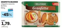 Coop GRANFETTA DELVERDE integrali o classiche 80 fette offerta