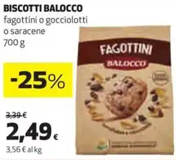 Coop Biscotti BALOCCO fagottini o gocciolotti o saracene offerta