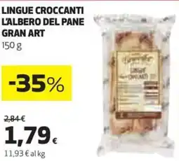 Coop Lingue croccanti l'albero del pane GRAN ART offerta
