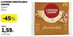 Coop La piadina arrotolabile LORIANA 4 pezzi offerta
