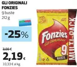 Coop Gli originali FONZIES 9 buste offerta