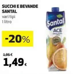 Coop Succhi e bevande SANTAL vari tipi offerta