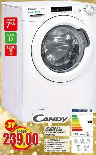 Risparmio Casa Lavatrice smart 7kg a caricamento frontale offerta
