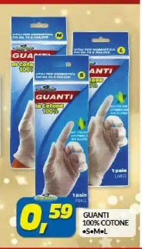 Risparmio Casa Guanti 100% cotone offerta