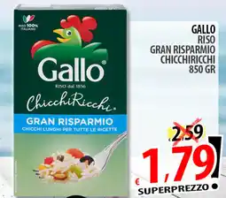 Il Genio Supermercato Gallo riso gran risparmio chicchiricchi offerta