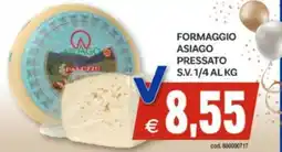 Vivo Supermercati Formaggio asiago pressato s.v. 1/4 offerta