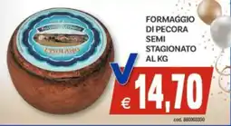 Vivo Supermercati Formaggio di pecora semi stagionato offerta