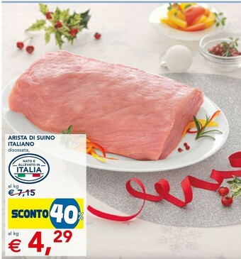 Esselunga Arista di suino italiano offerta