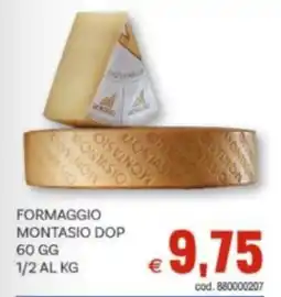 Vivo Supermercati Formaggio montasio dop 60 gg 1/2 offerta