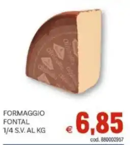 Vivo Supermercati Formaggio fontal 1/4 s.v. offerta