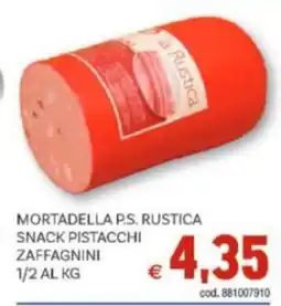 Vivo Supermercati Mortadella p.s. rustica snack pistacchi zaffagnini 1/2 offerta
