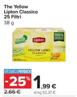 Carrefour The Yellow Lipton Classico 25 Filtri offerta