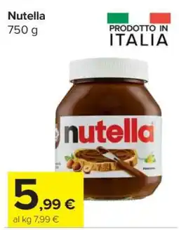Carrefour Nutella offerta