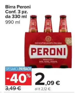 Carrefour Birra Peroni offerta