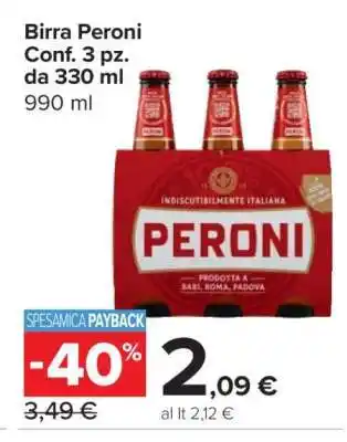 Carrefour Birra Peroni offerta