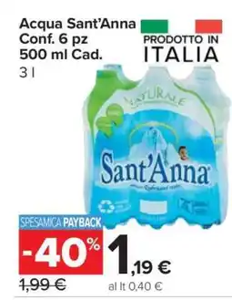 Carrefour ACQUA SANT'ANNA offerta