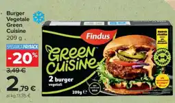 Carrefour Burger Vegetale Green Cuisine offerta
