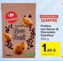 Carrefour Frollini con Gocce di Cioccolato Carrefour offerta