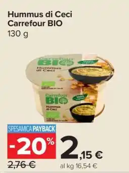 Carrefour Hummus di Ceci Carrefour Bio offerta