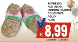 Vivo Supermercati Sopressa nostrana mignon cracco con/senza aglio offerta