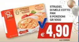 Vivo Supermercati Strudel di mele cotto pan 6 porzioni offerta