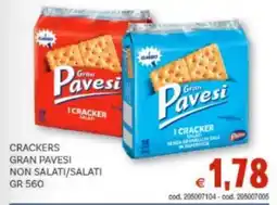 Vivo Supermercati Crackers gran pavesi non salati/salati offerta