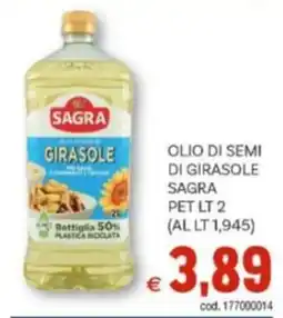 Vivo Supermercati Olio di semi di girasole SAGRA offerta