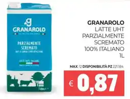 Eté Granarolo latte uht parzialmente scremato 100% italiano offerta