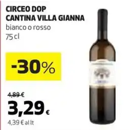Coop Circeo dop CANTINA VILLA GIANNA bianco o rosso offerta