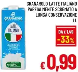 A&O Granarolo latte italiano parzialmente scremato a lunga conservazione offerta