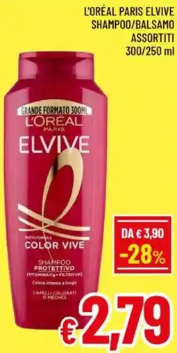 A&O L'oréal paris elvive shampoo/balsamo assortiti offerta