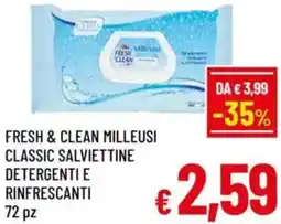 A&O Fresh & clean milleusi classic salviettine detergenti e rinfrescanti offerta