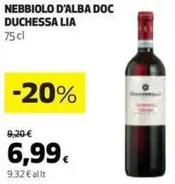 Coop Nebbiolo d'alba doc DUCHESSA LIA offerta