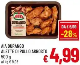 A&O Aia durango alette di pollo arrosto offerta