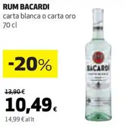 Coop Rum BACARDI carta blanca o carta oro offerta
