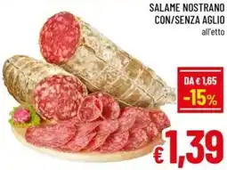 A&O Salame nostrano con/senza aglio offerta