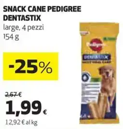 Coop Snack cane pedigree DENTASTIX large, 4 pezzi offerta