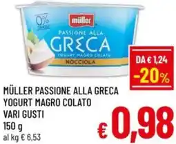 A&O Müller passione alla greca yogurt magro colato vari gusti offerta
