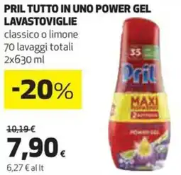 Coop PRIL Tutto in uno power gel lavastoviglie classico o limone 70 lavaggi totali offerta