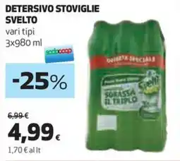 Coop Detersivo stoviglie SVELTO vari tipi offerta